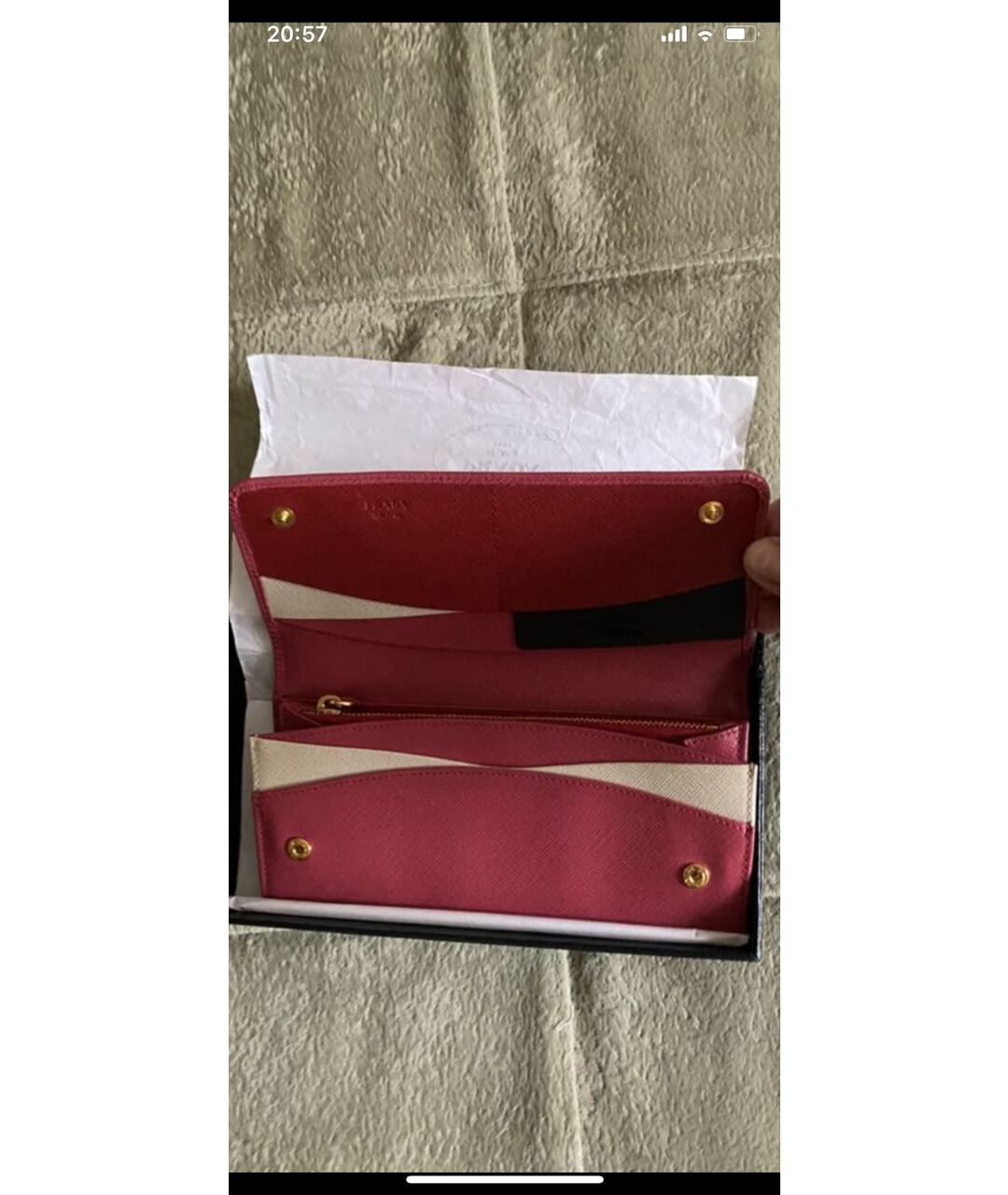 PRADA Розовый кожаный кошелек, фото 2