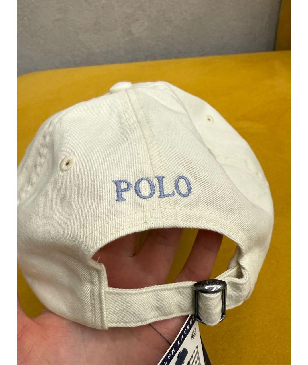POLO RALPH LAUREN Белая хлопковая кепка, фото 4