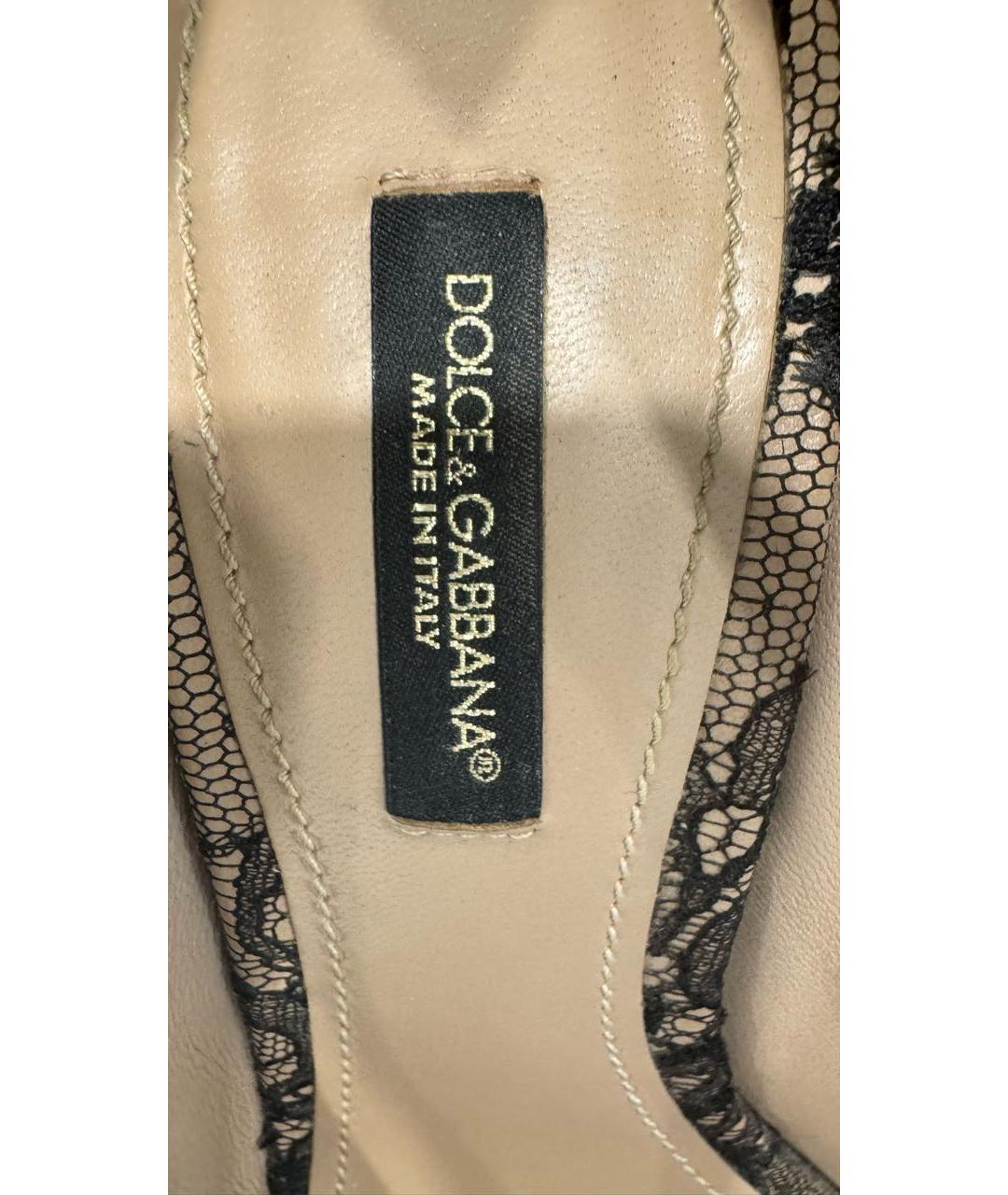 DOLCE&GABBANA Бежевые кожаные туфли, фото 6