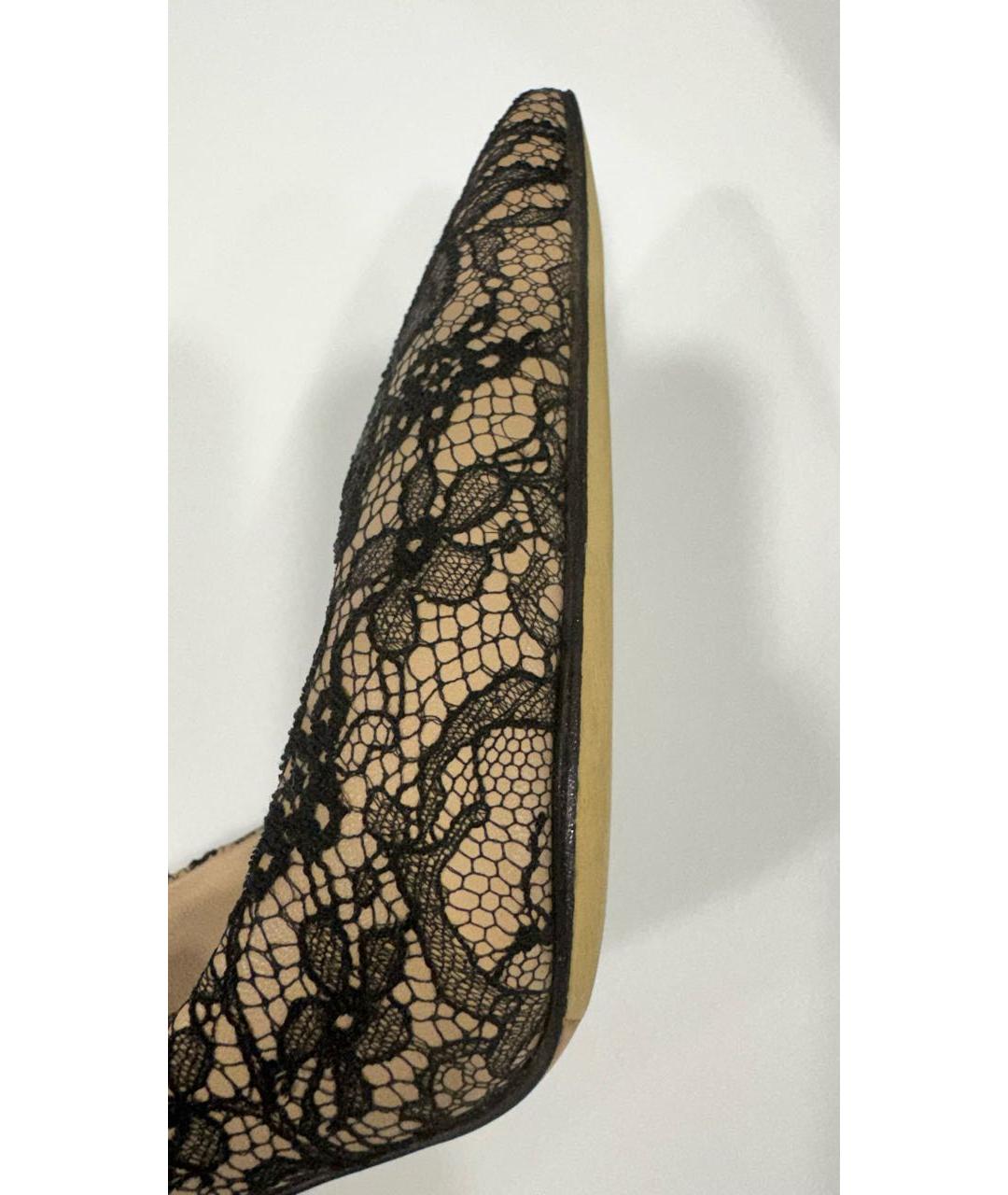 DOLCE&GABBANA Бежевые кожаные туфли, фото 5
