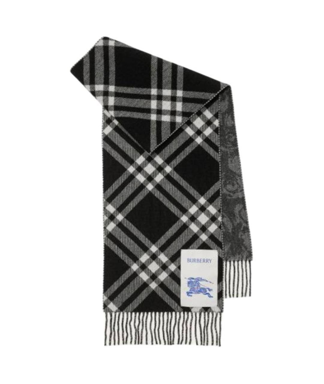 BURBERRY Серый кашемировый шарф, фото 1