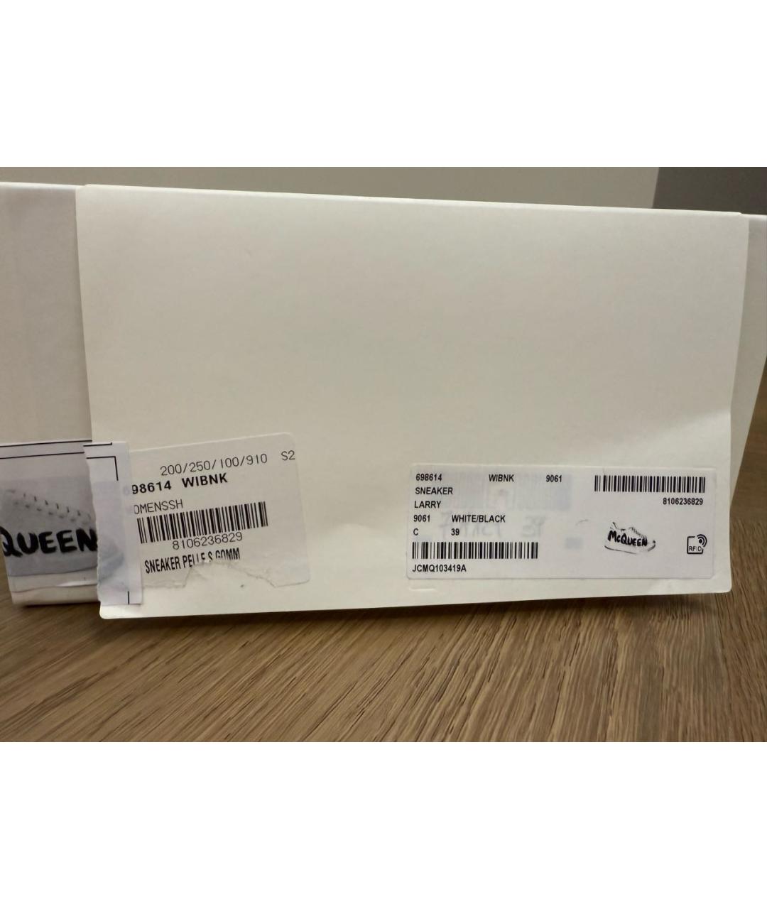 ALEXANDER MCQUEEN Белые кожаные кеды, фото 5