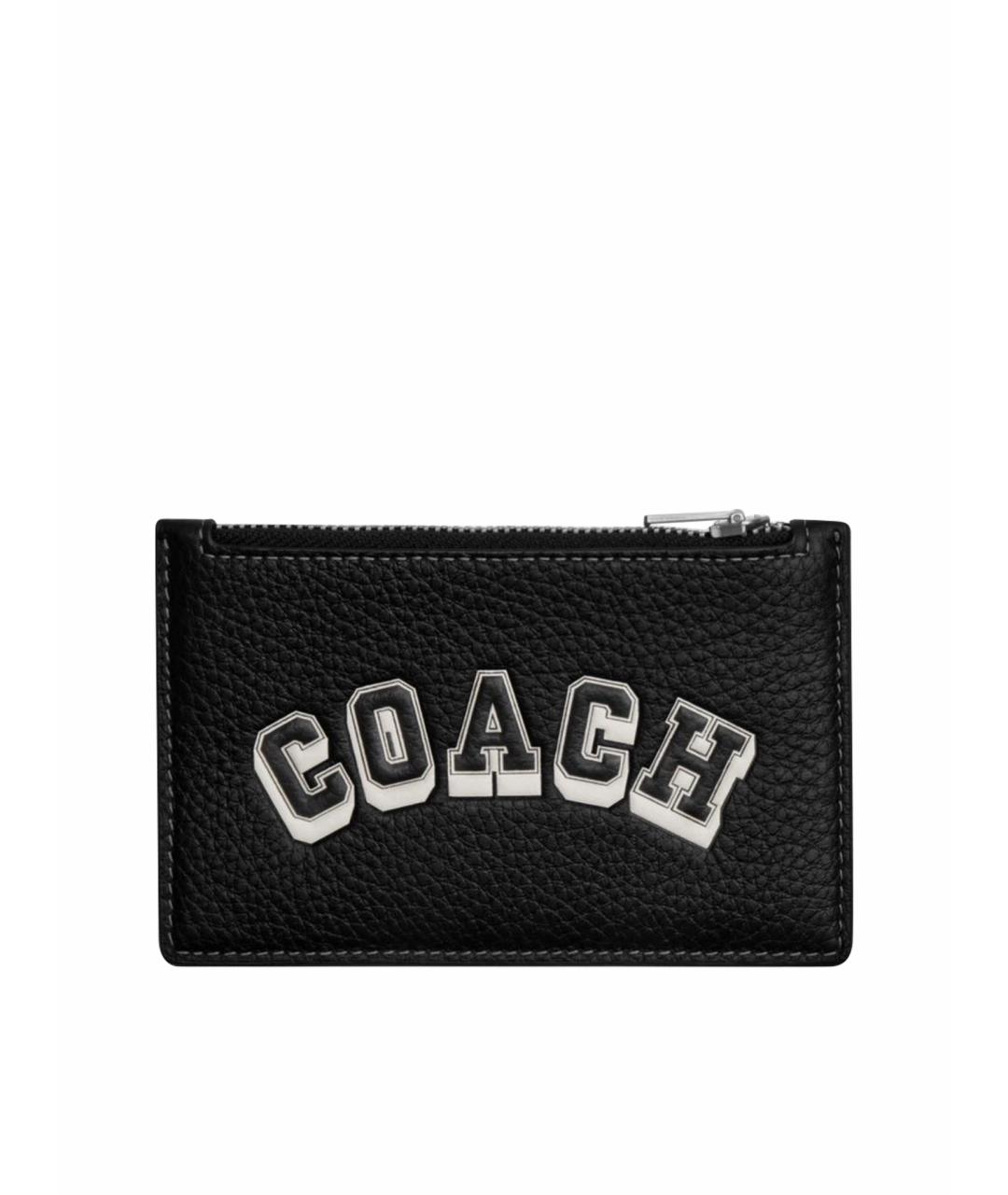 COACH Черный кожаный кардхолдер, фото 1