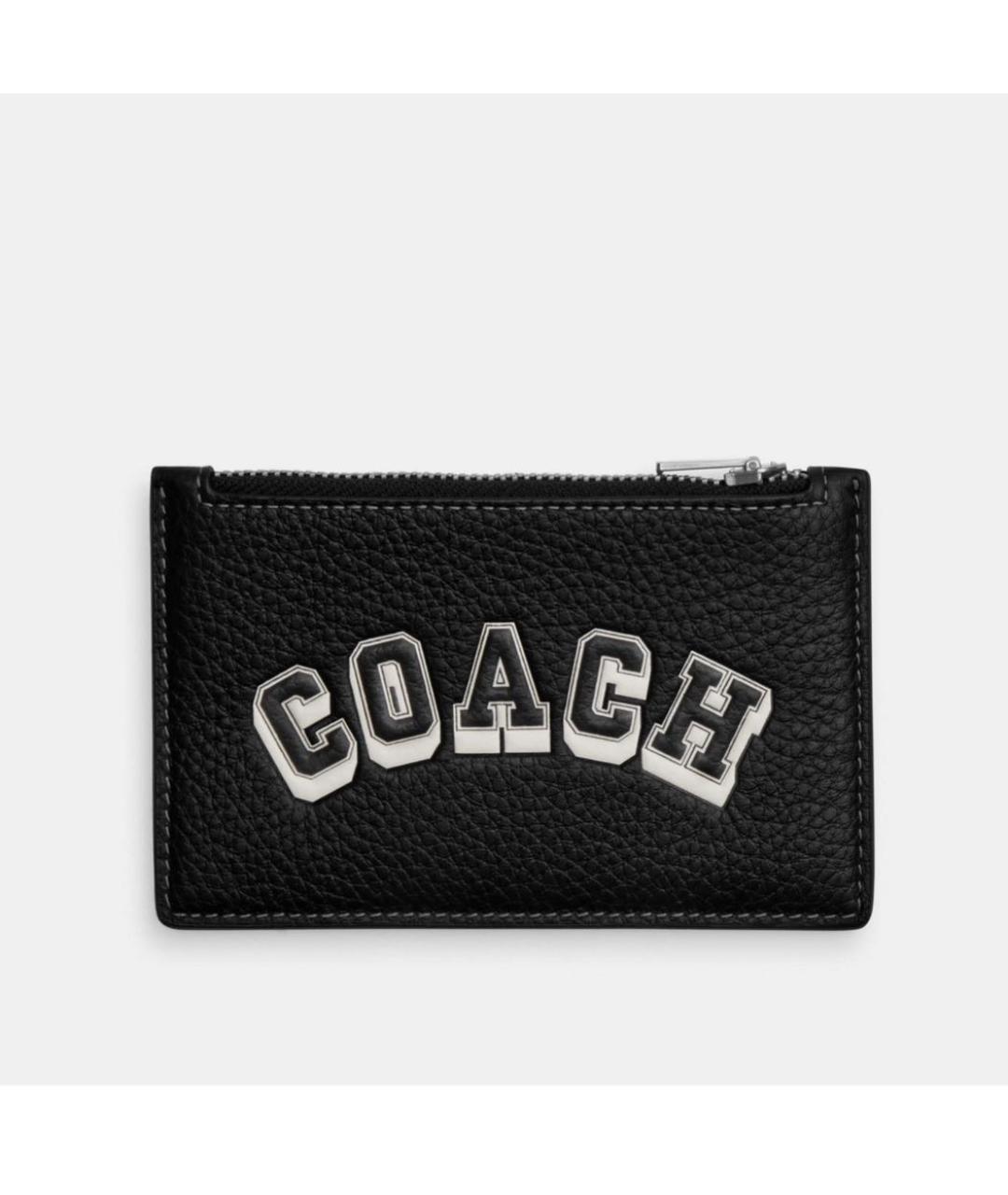 COACH Черный кожаный кардхолдер, фото 7