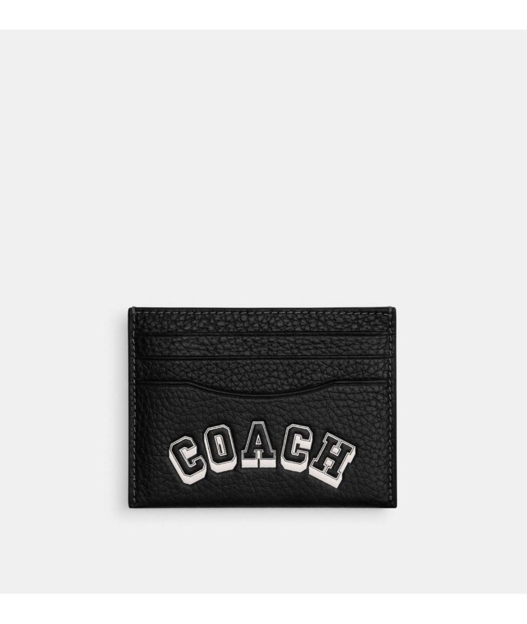 COACH Черный кожаный кардхолдер, фото 6