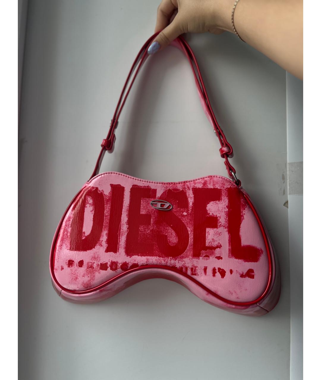 DIESEL Розовая сумка с короткими ручками, фото 3