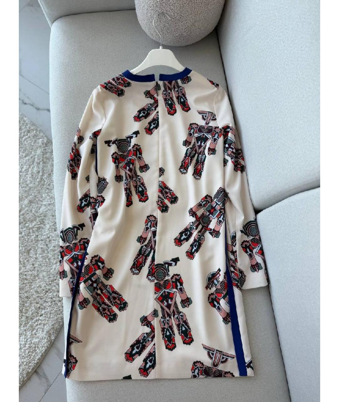 MSGM Белое полиэстеровое повседневное платье, фото 3