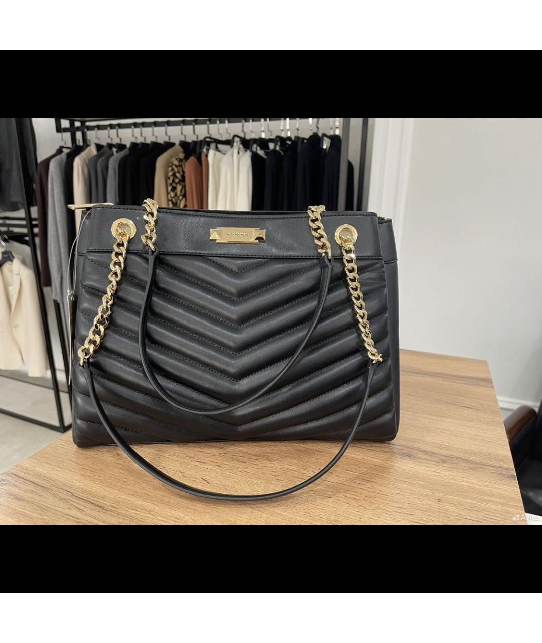 MICHAEL KORS Черная сумка тоут, фото 3