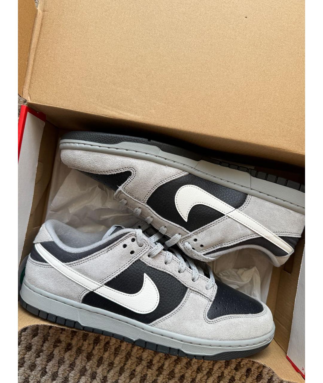 NIKE Серые замшевые низкие кроссовки / кеды, фото 5