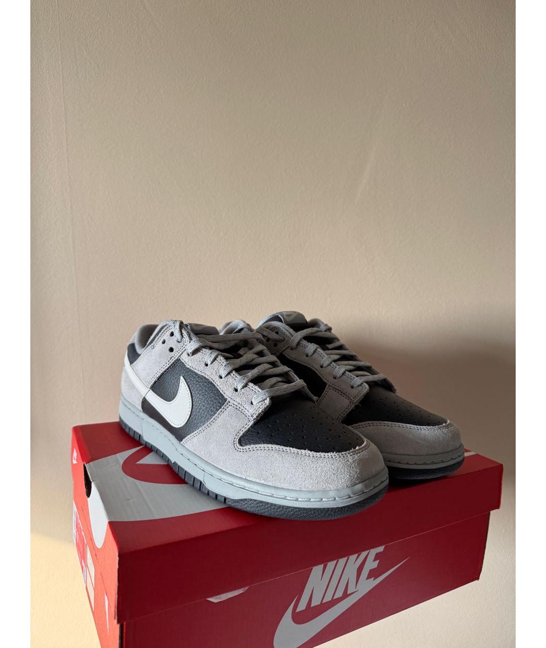 NIKE Серые замшевые низкие кроссовки / кеды, фото 2
