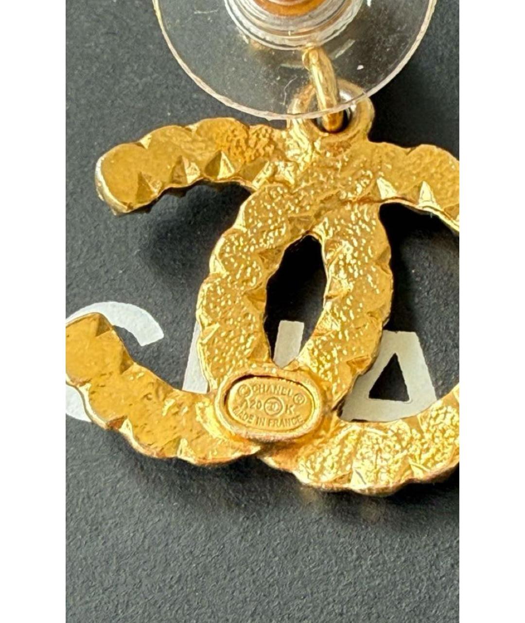 CHANEL Золотые серьги, фото 4