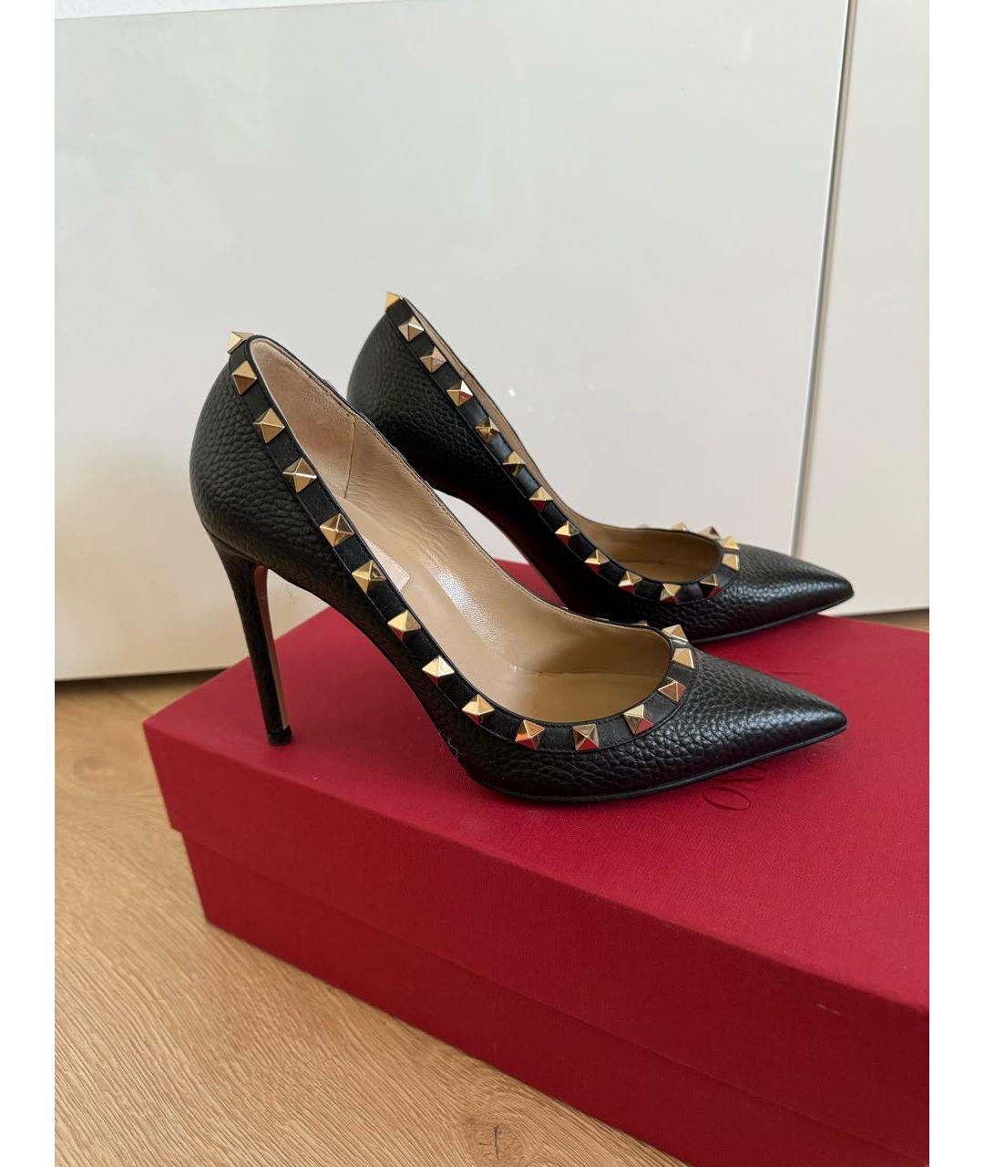 VALENTINO Черные кожаные туфли, фото 8