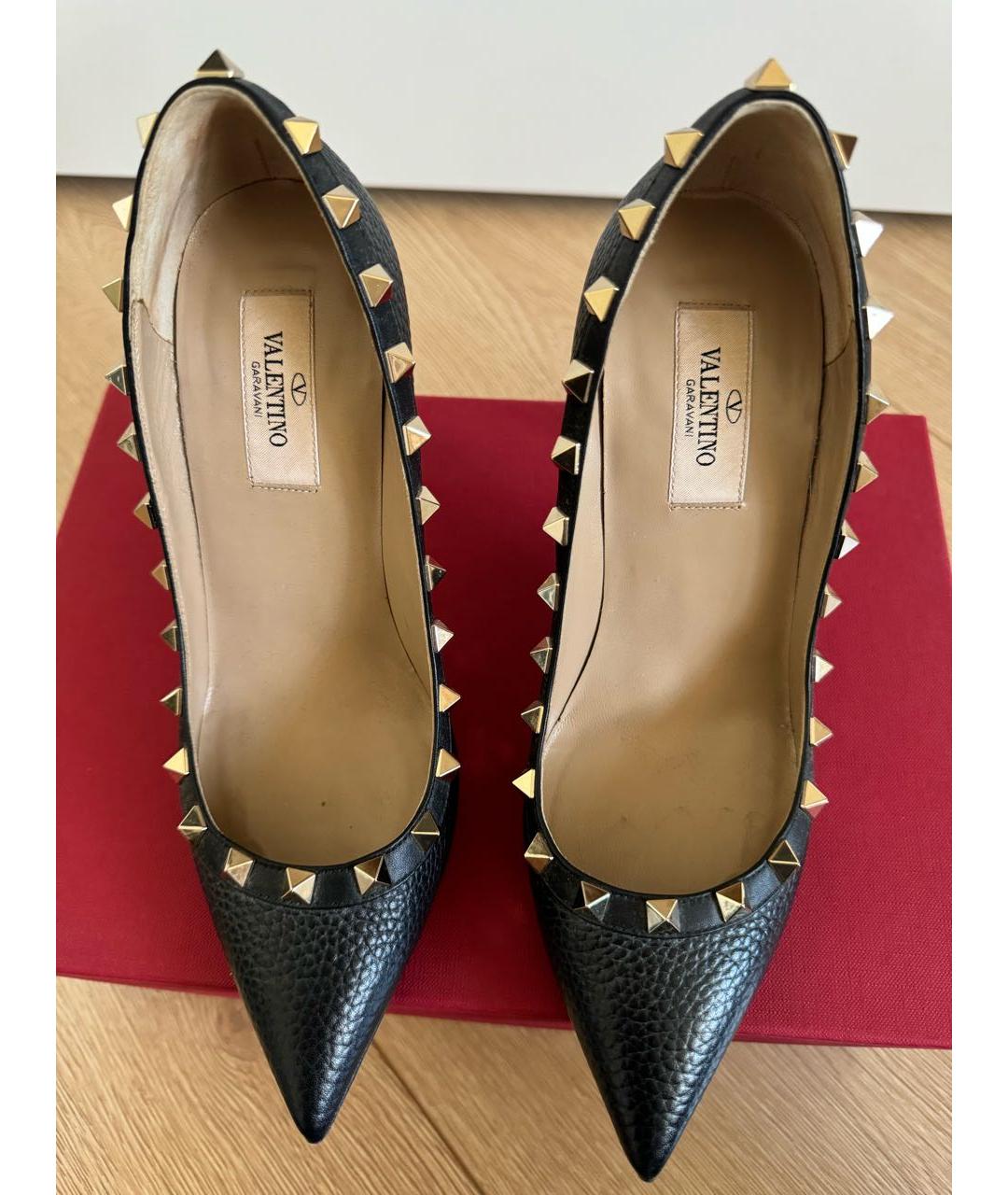VALENTINO Черные кожаные туфли, фото 6