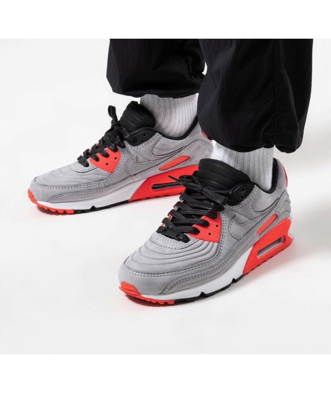 NIKE Антрацитовые замшевые низкие кроссовки / кеды, фото 5