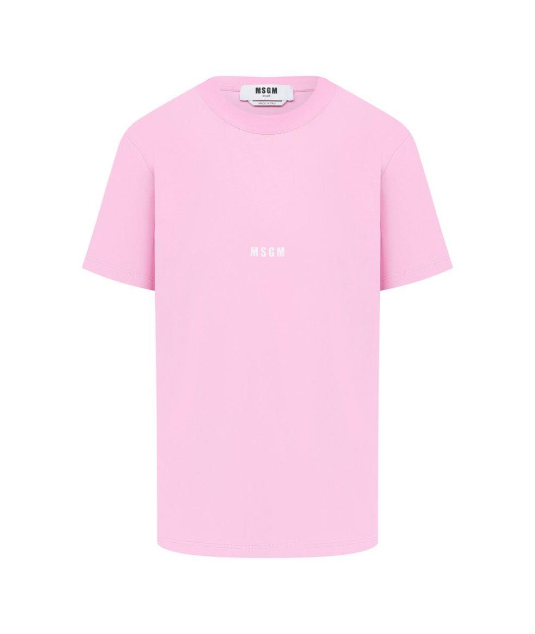 MSGM Розовая хлопковая футболка, фото 1