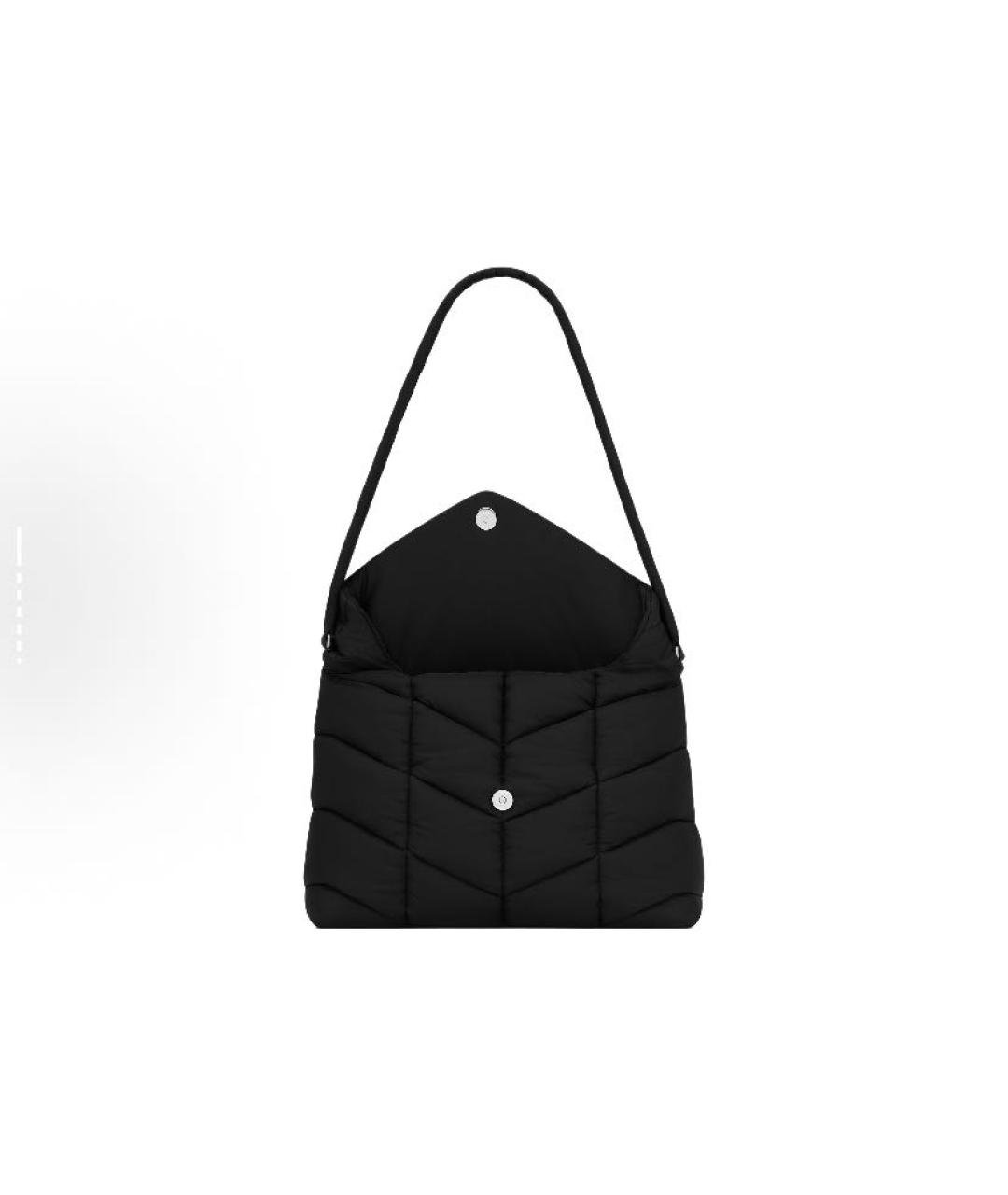 SAINT LAURENT Черная кожаная сумка тоут, фото 4