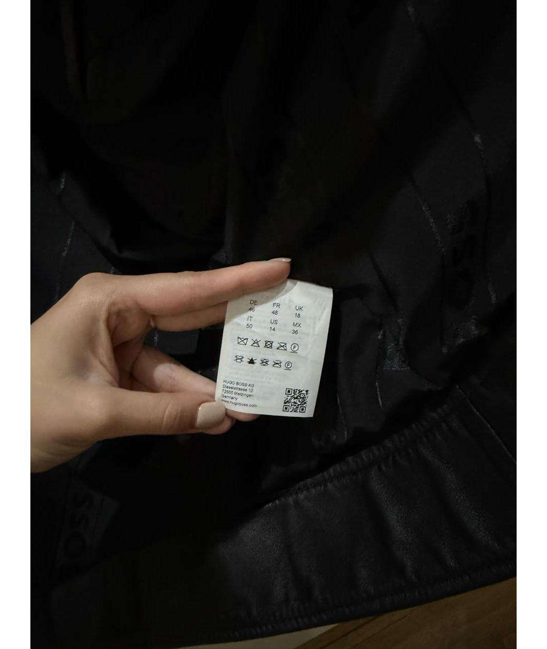 HUGO BOSS Черная кожаная куртка, фото 6