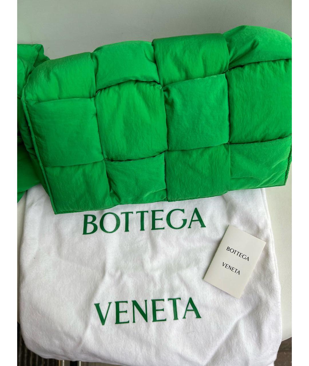 BOTTEGA VENETA Зеленая тканевая сумка через плечо, фото 3