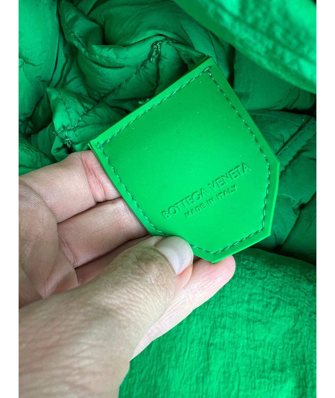 BOTTEGA VENETA Зеленая тканевая сумка через плечо, фото 4