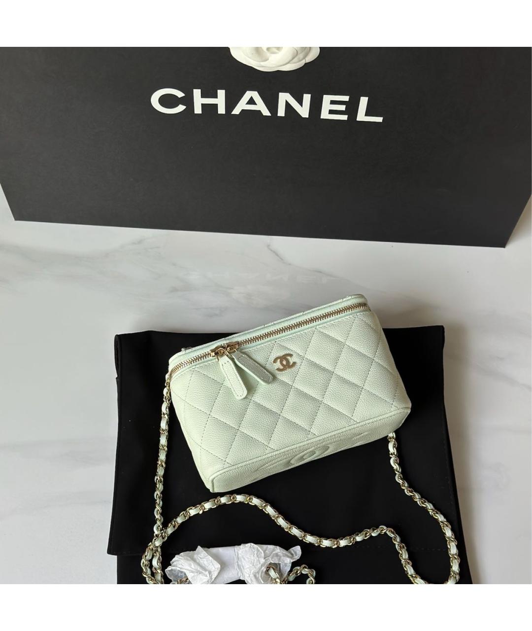 CHANEL Зеленая кожаная сумка через плечо, фото 3