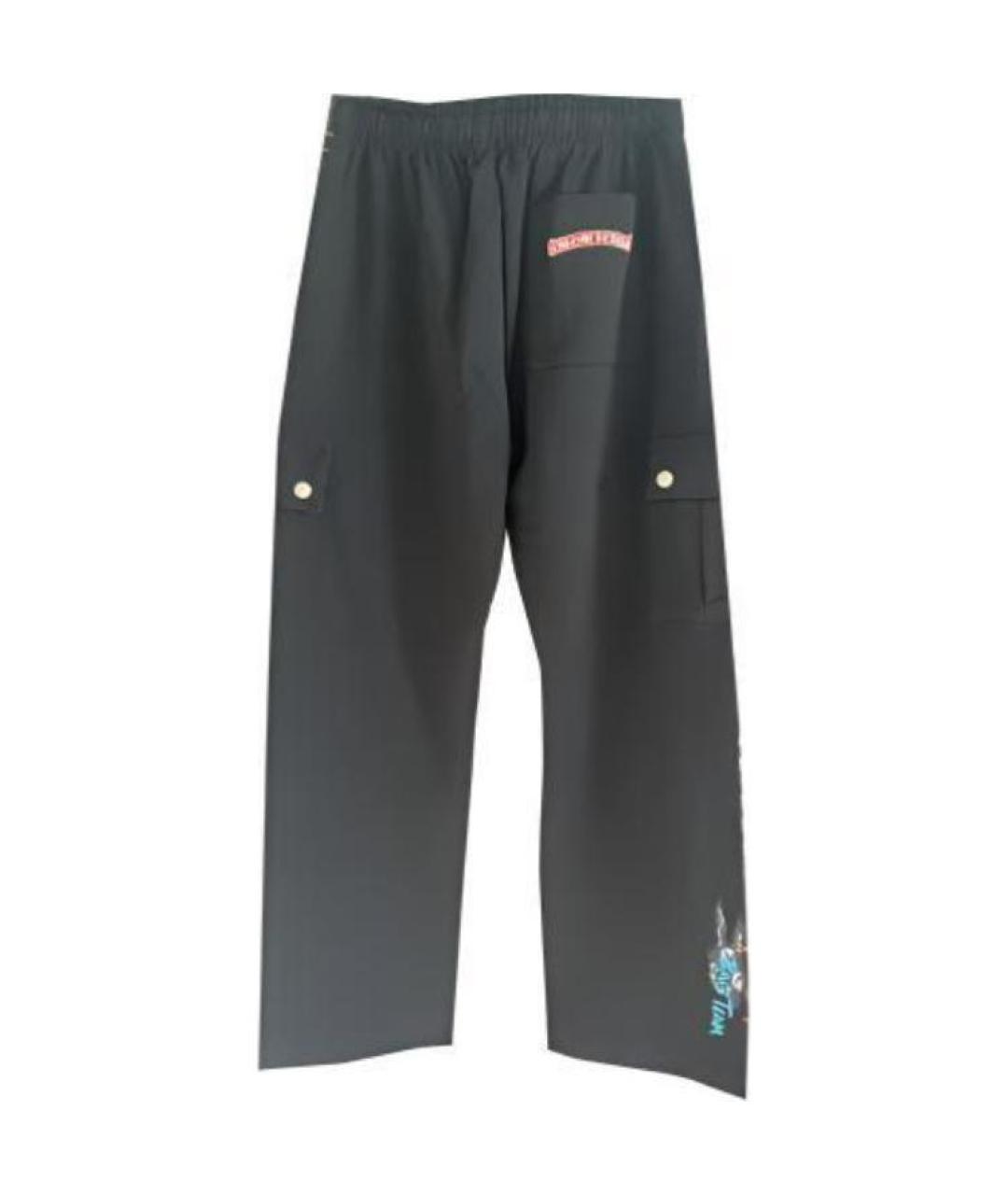 CHROME HEARTS Черные хлопковые повседневные брюки, фото 2