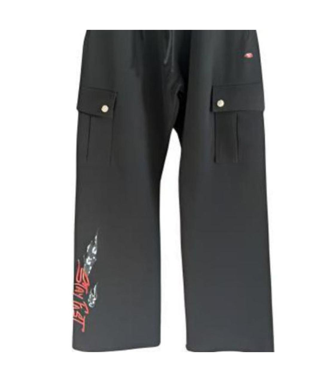 CHROME HEARTS Черные хлопковые повседневные брюки, фото 5