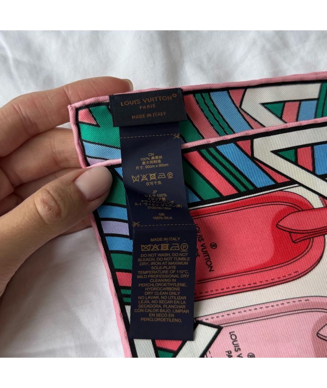 LOUIS VUITTON Мульти шелковый платок, фото 3