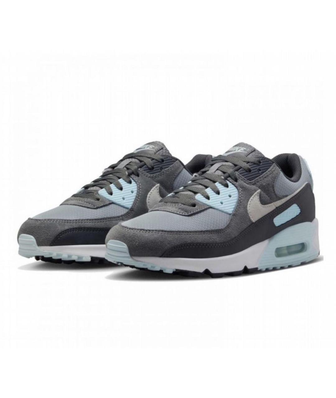 NIKE Серые замшевые низкие кроссовки / кеды, фото 2