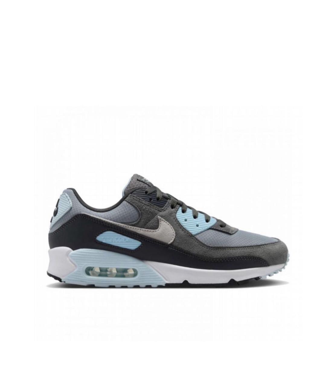 NIKE Серые замшевые низкие кроссовки / кеды, фото 1