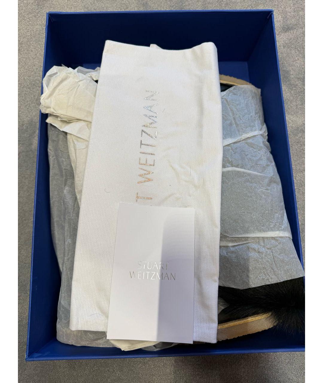 STUART WEITZMAN Черные кожаные сапоги, фото 6
