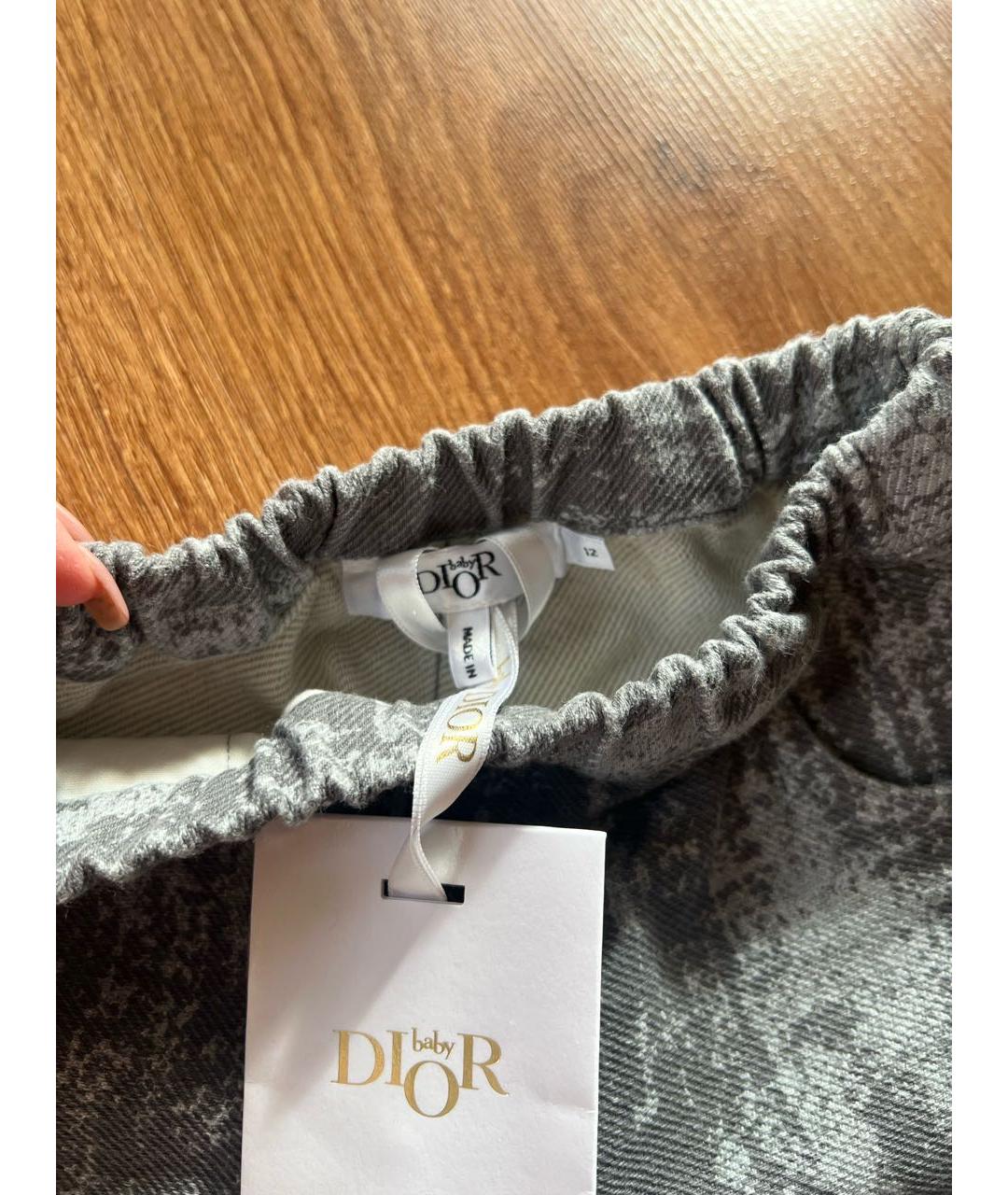 BABY DIOR Антрацитовые деним джинсы, фото 3