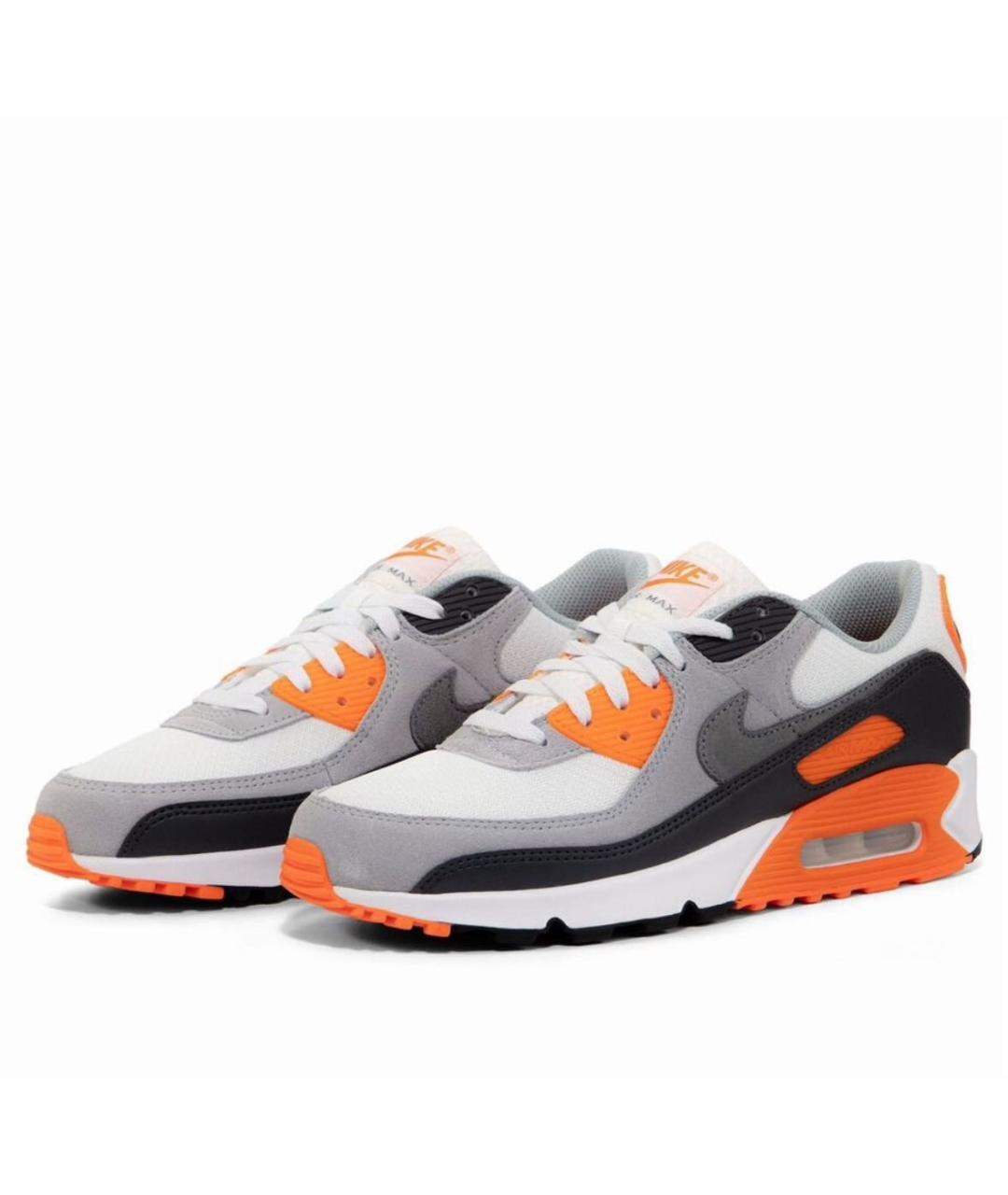 NIKE Оранжевое кожаные низкие кроссовки / кеды, фото 2