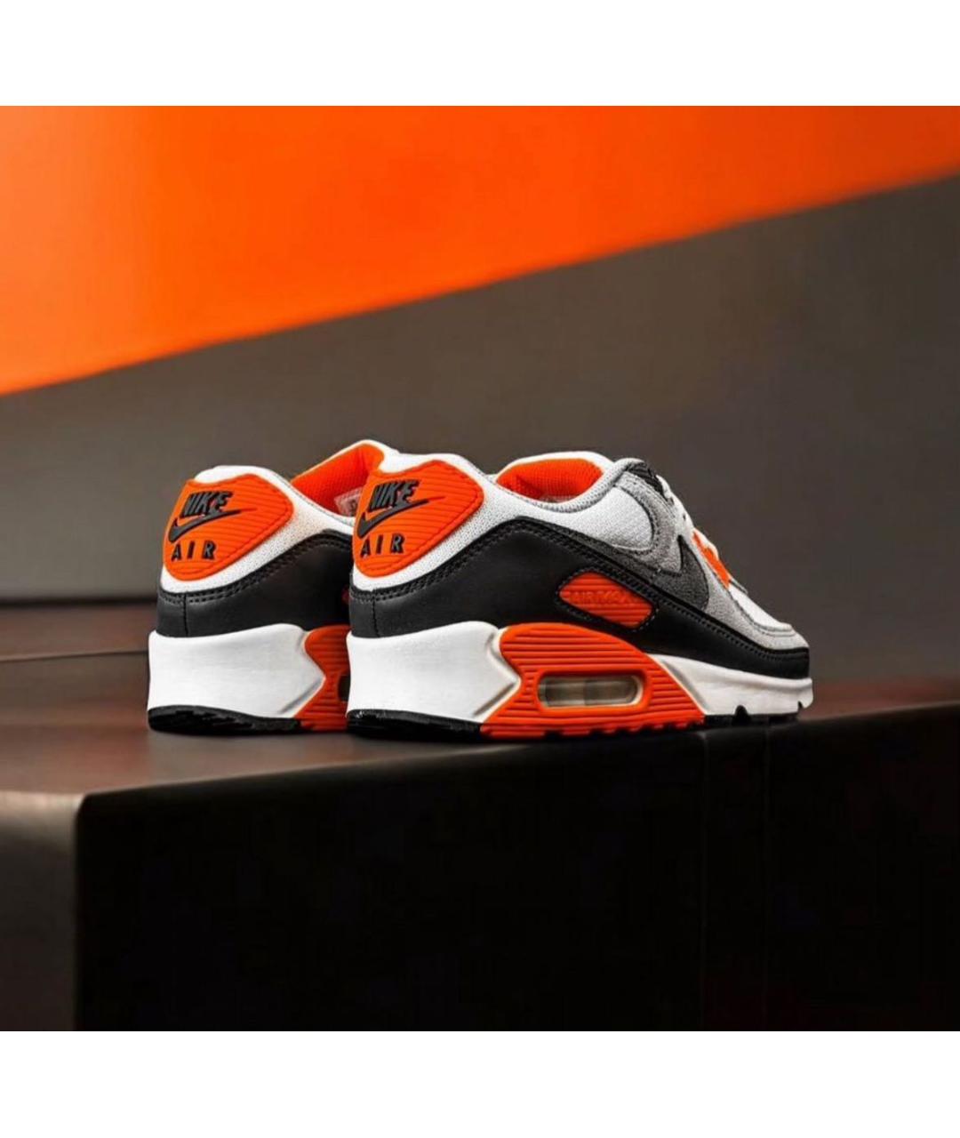 NIKE Оранжевое кожаные низкие кроссовки / кеды, фото 5