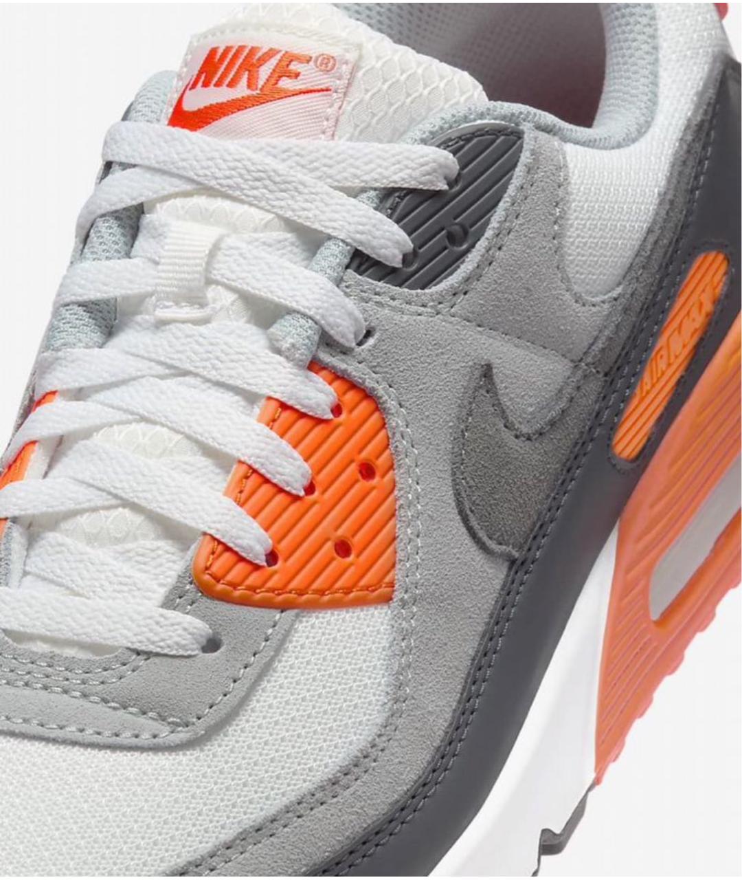 NIKE Оранжевое кожаные низкие кроссовки / кеды, фото 7