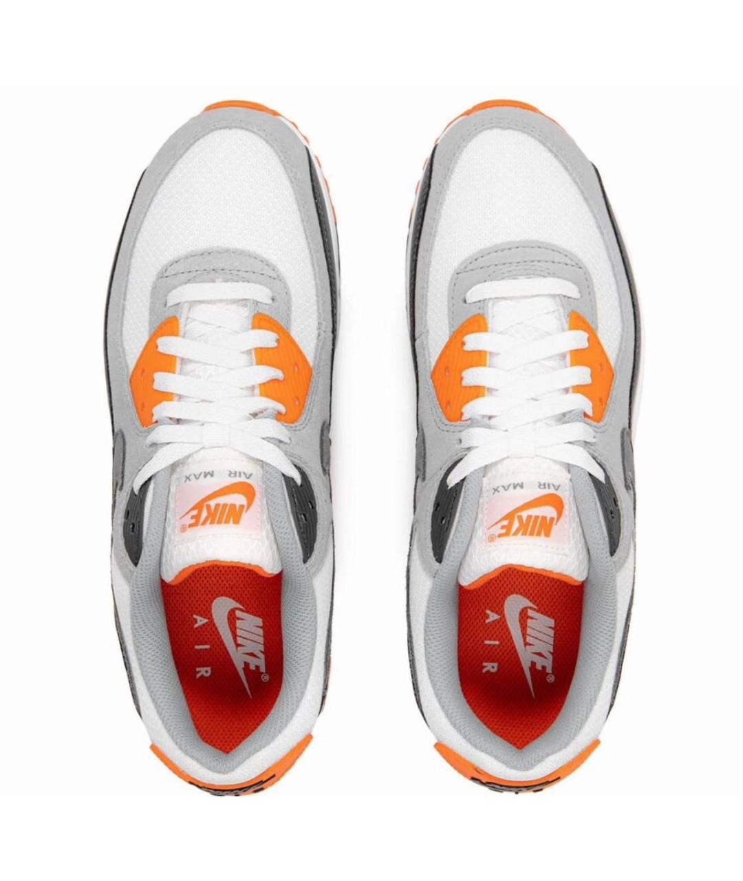 NIKE Оранжевое кожаные низкие кроссовки / кеды, фото 3