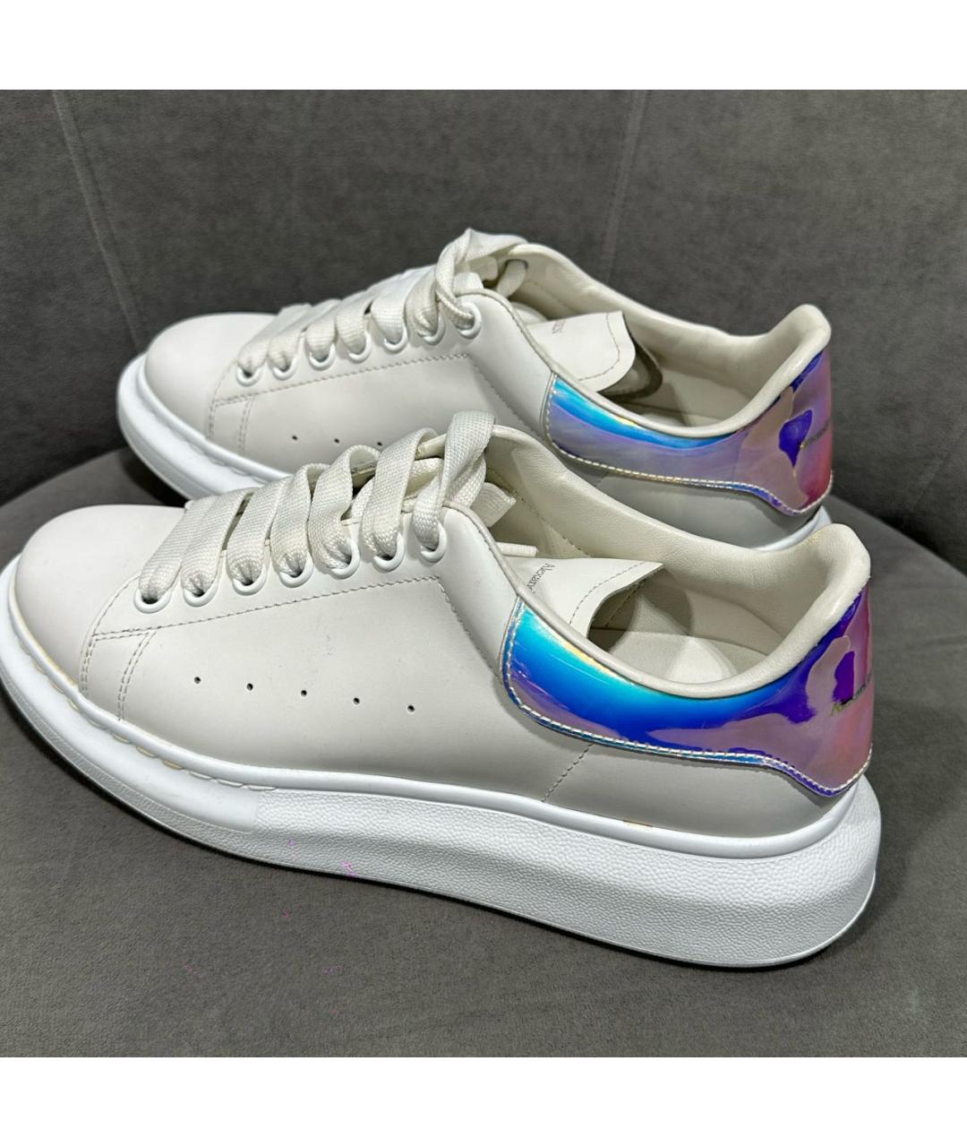 ALEXANDER MCQUEEN Белые кожаные кроссовки, фото 5