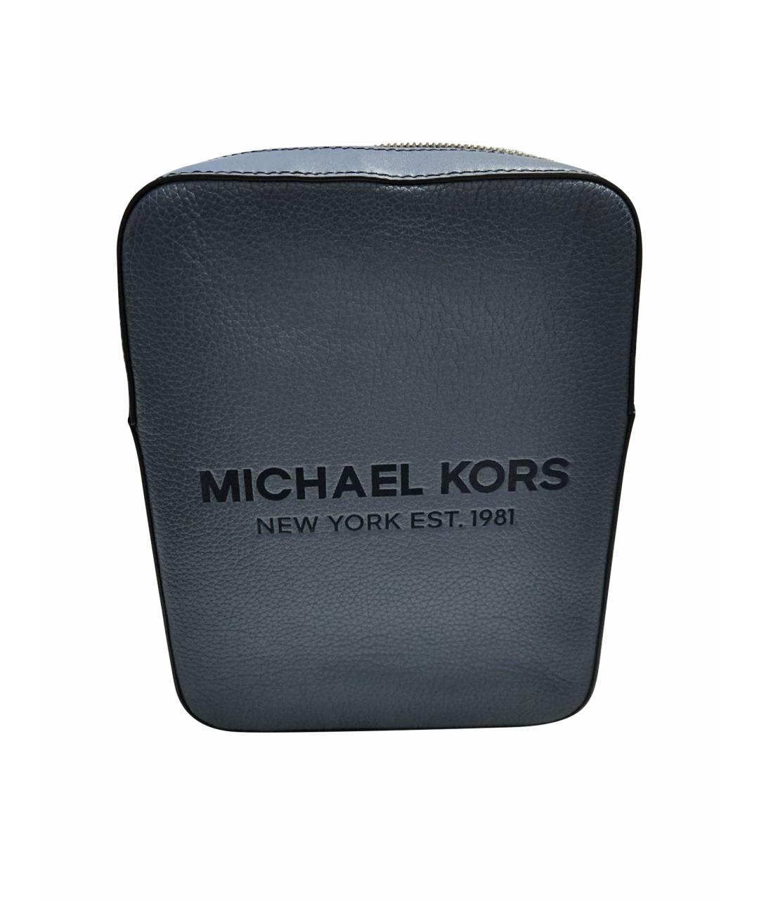 MICHAEL KORS Голубая кожаная сумка на плечо, фото 1