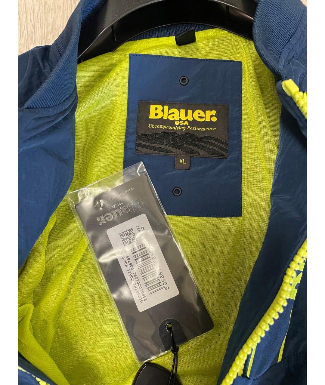 BLAUER Темно-синяя полиэстеровая куртка, фото 3