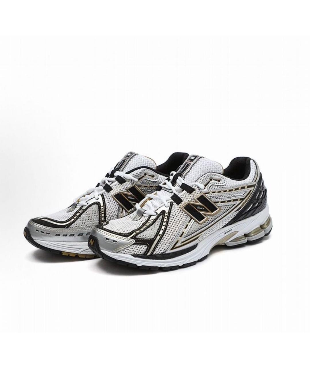 NEW BALANCE Серебряные текстильные низкие кроссовки / кеды, фото 2