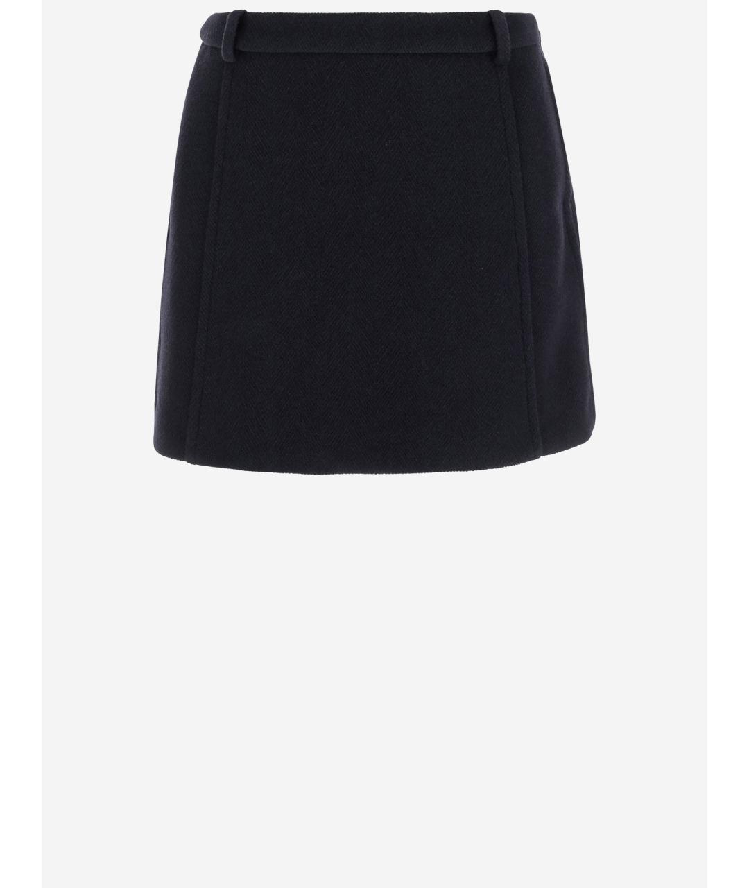 JIL SANDER Черная юбка мини, фото 4