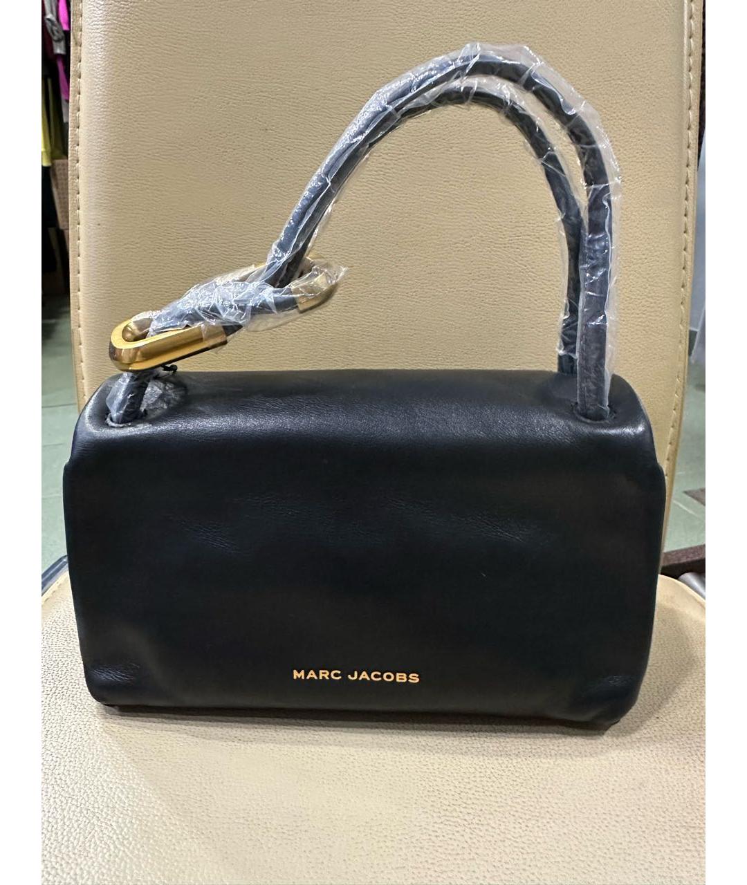 MARC JACOBS Черная кожаная сумка с короткими ручками, фото 3
