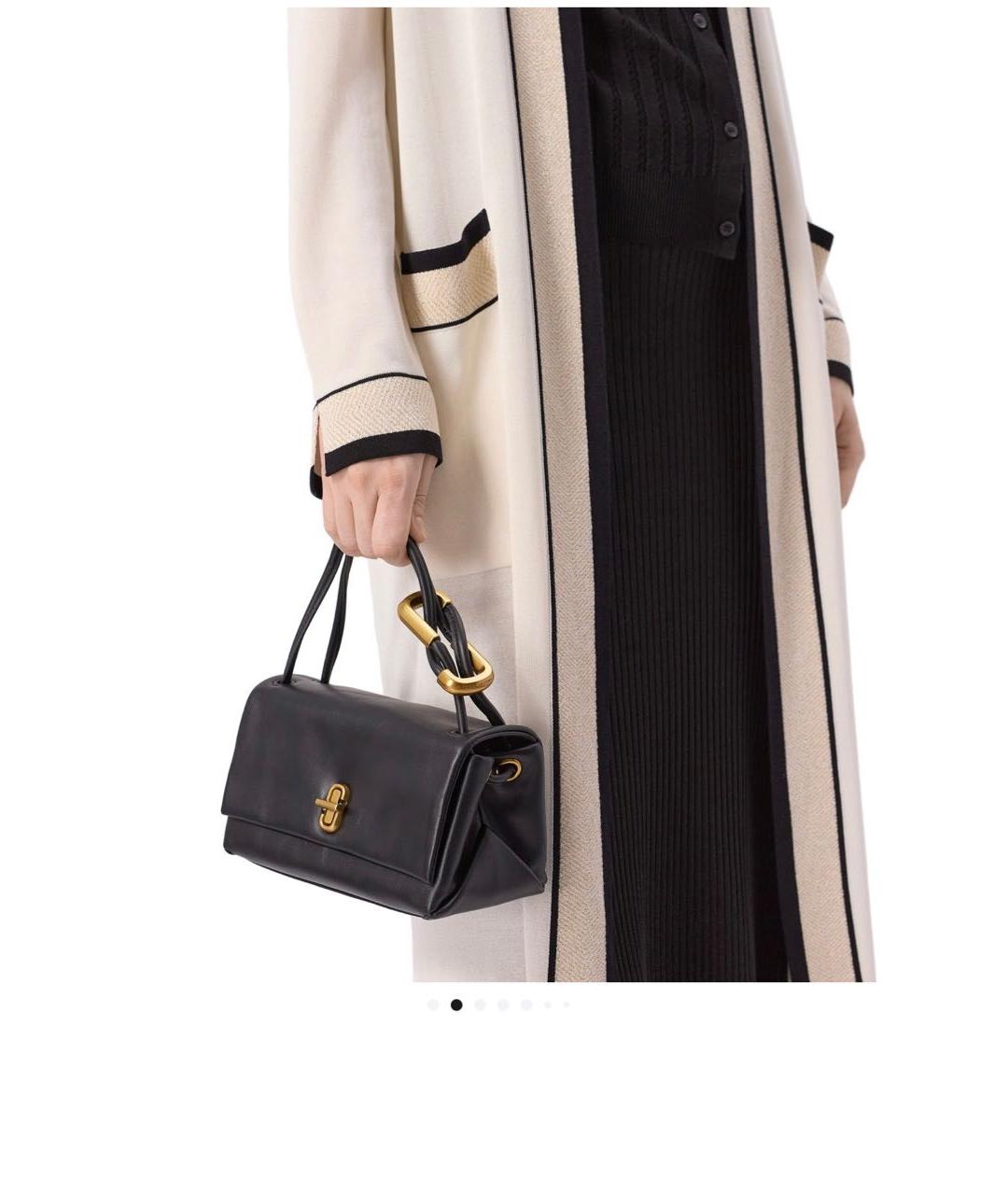MARC JACOBS Черная кожаная сумка с короткими ручками, фото 7