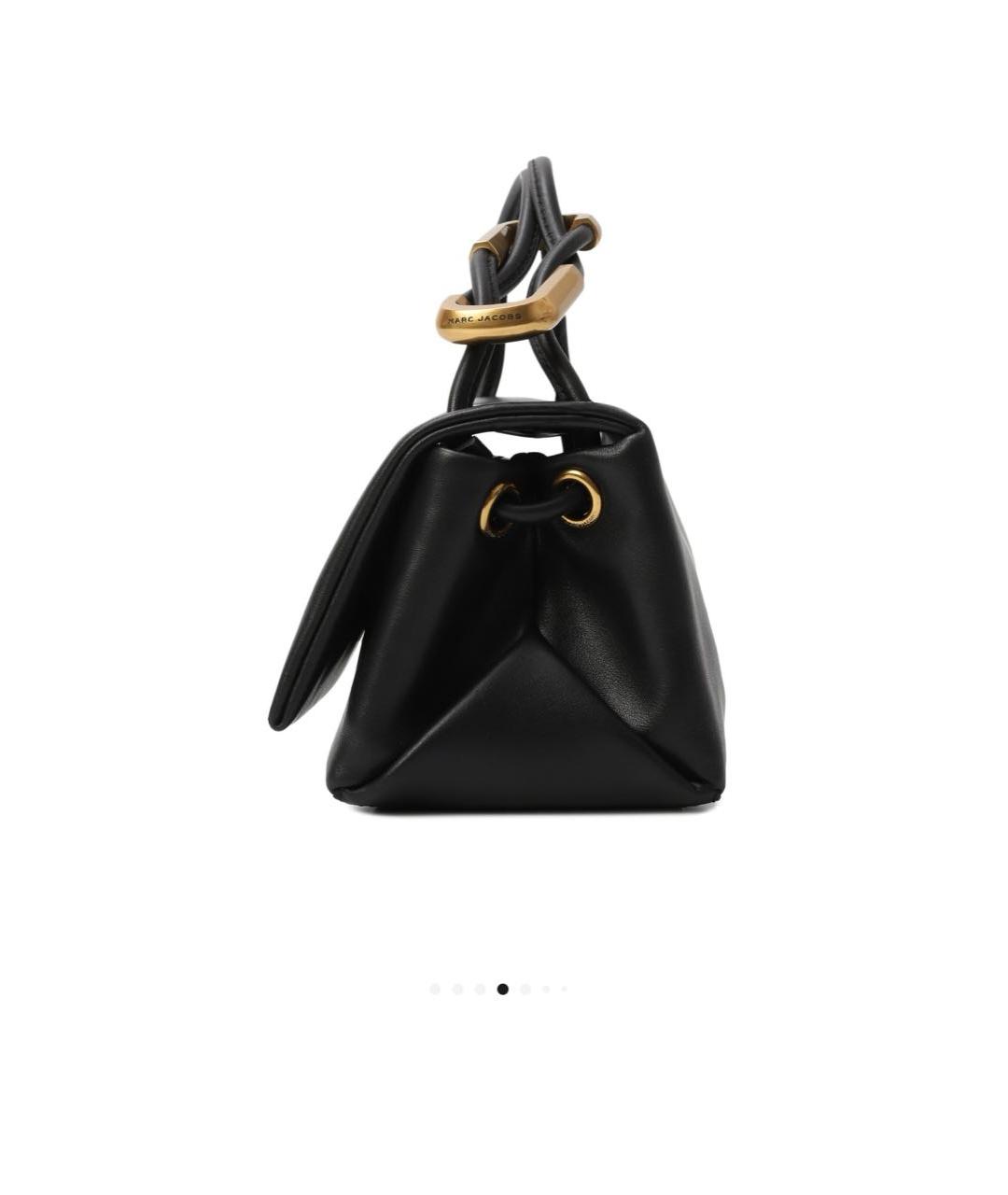 MARC JACOBS Черная кожаная сумка с короткими ручками, фото 2