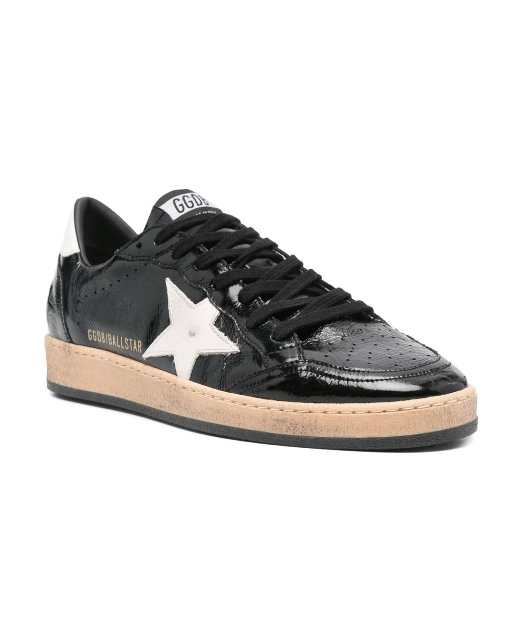 GOLDEN GOOSE DELUXE BRAND Черные кеды из лакированной кожи, фото 2