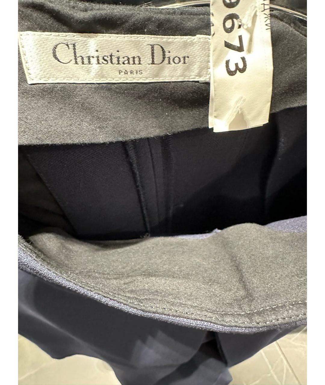 CHRISTIAN DIOR Темно-синие шерстяные кюлоты, фото 4