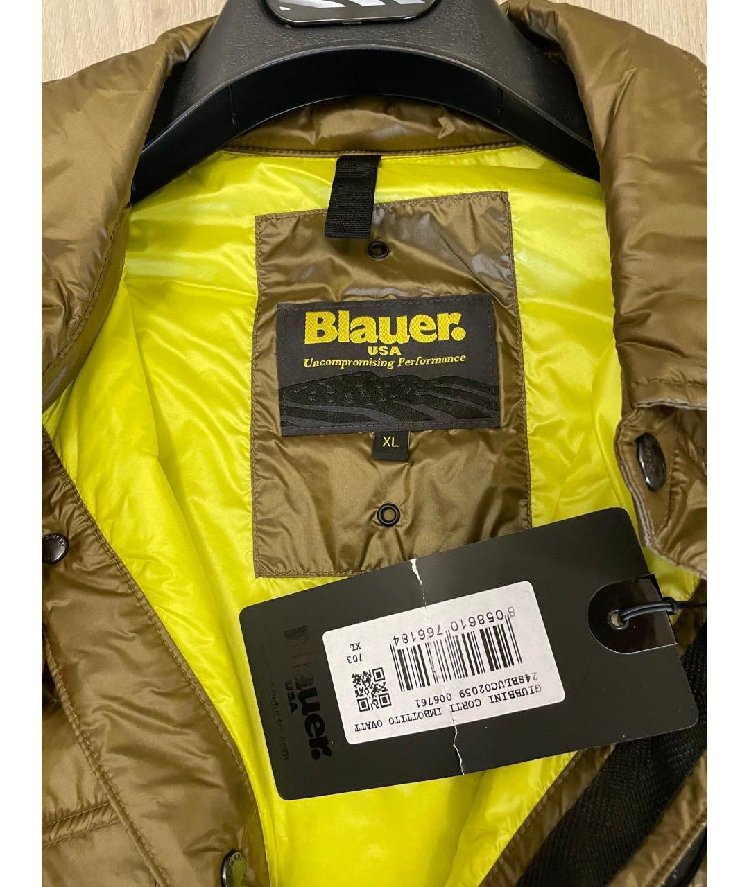 BLAUER Коричневая полиэстеровая куртка, фото 3