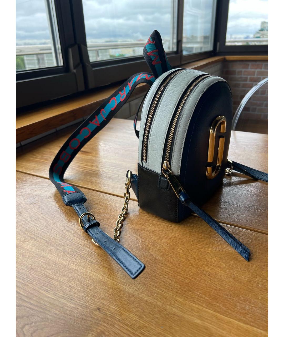 MARC JACOBS Темно-синий кожаный рюкзак, фото 2