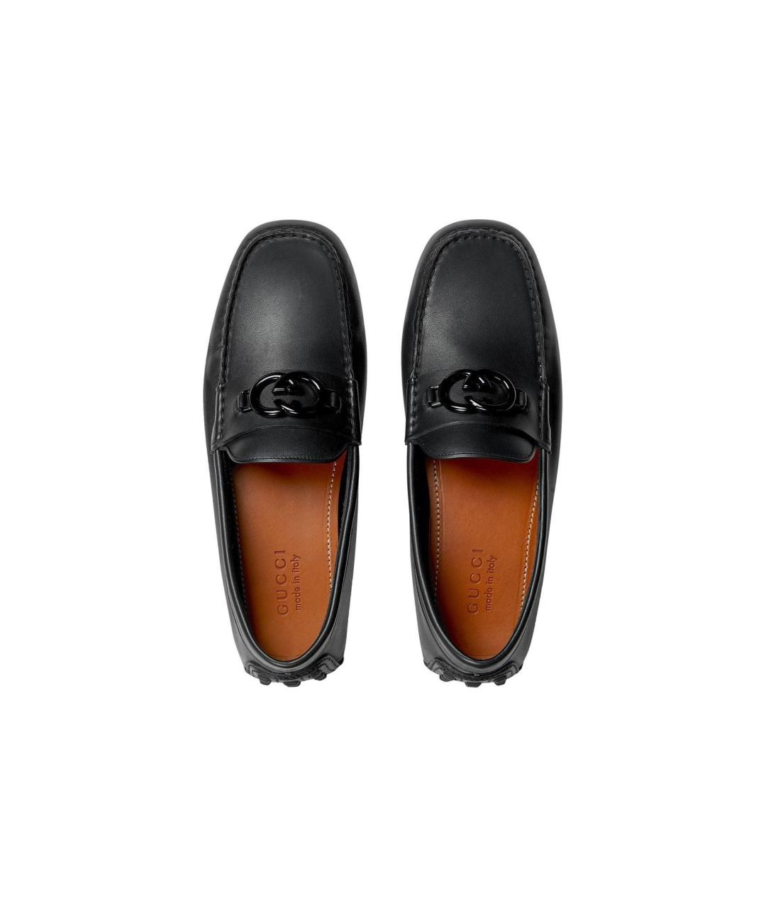GUCCI Черные кожаные лоферы, фото 4