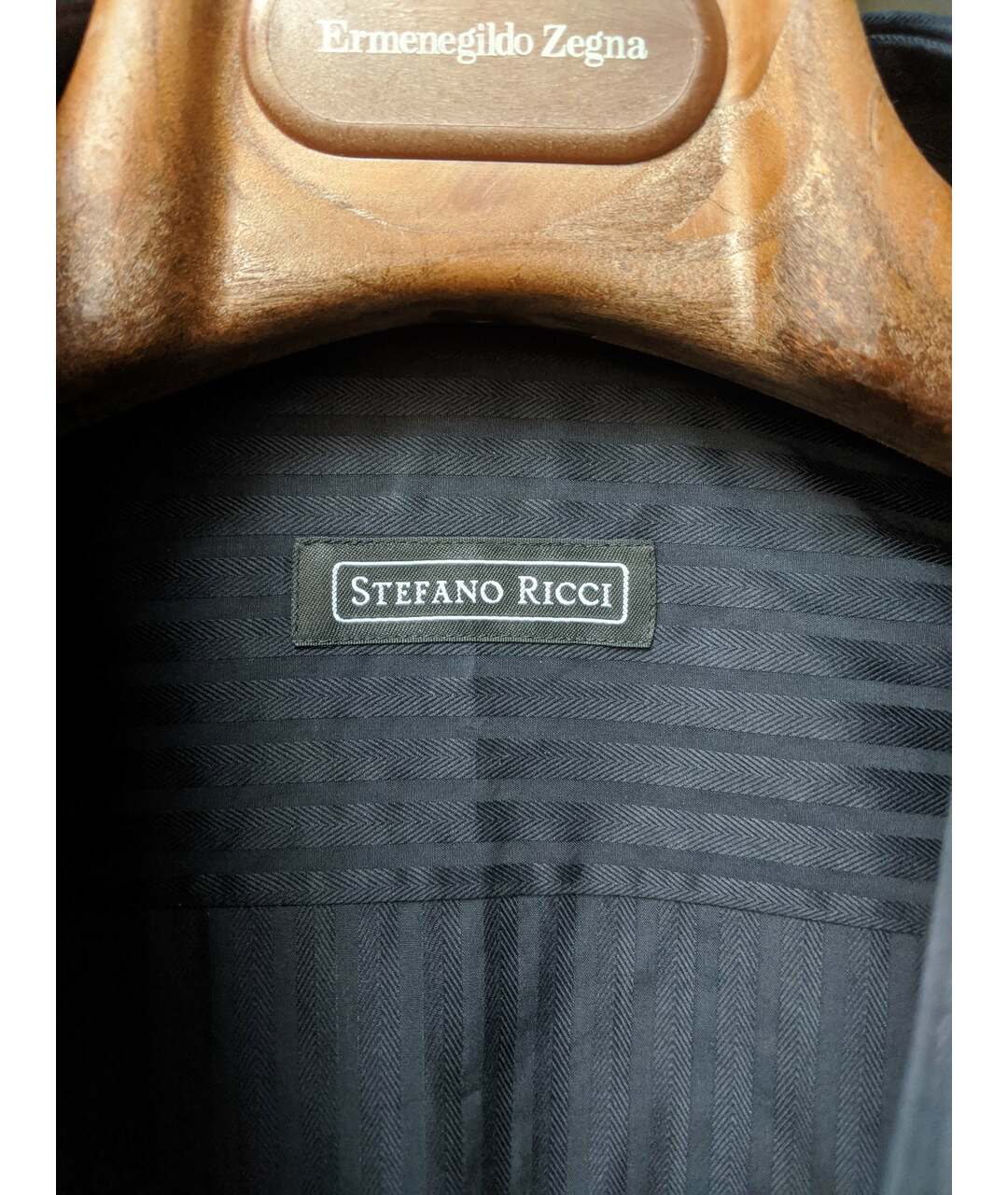 STEFANO RICCI Черная хлопковая классическая рубашка, фото 2