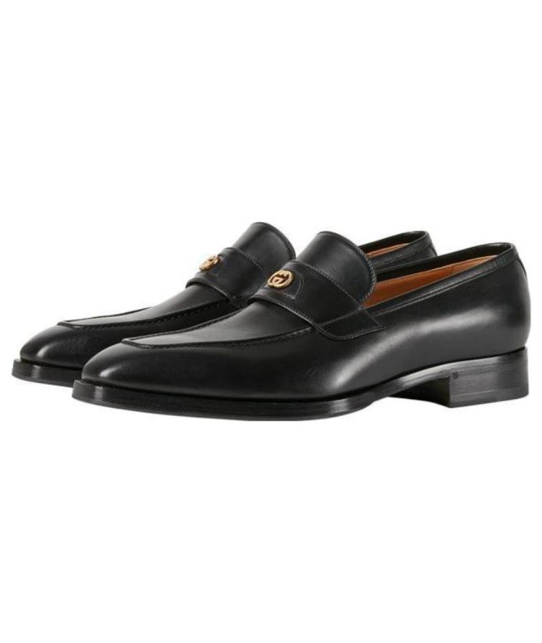 GUCCI Черные кожаные лоферы, фото 2